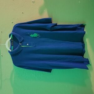 Men's 2XB Short sleeve polo multicolor blue orange green and yellow shirt